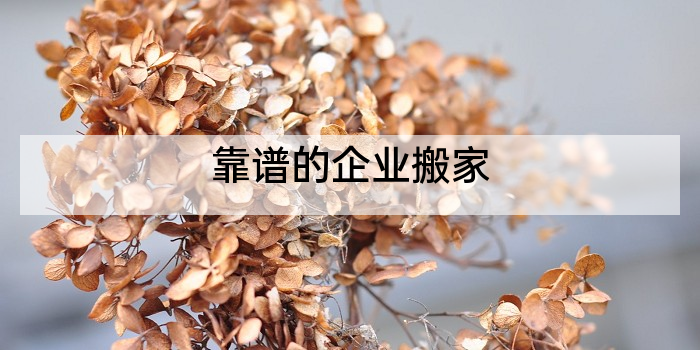 靠谱的企业搬家