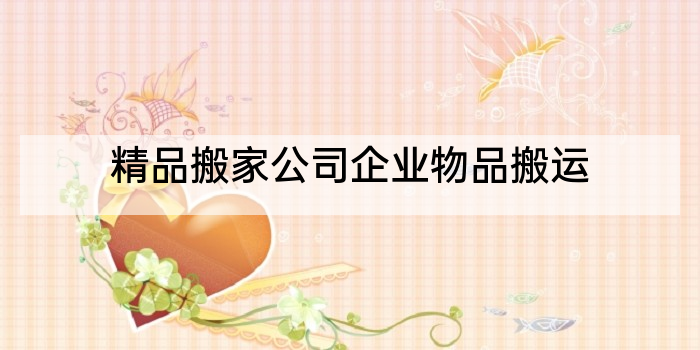 精品搬家公司企业物品搬运