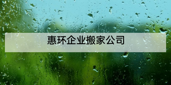惠环企业搬家公司