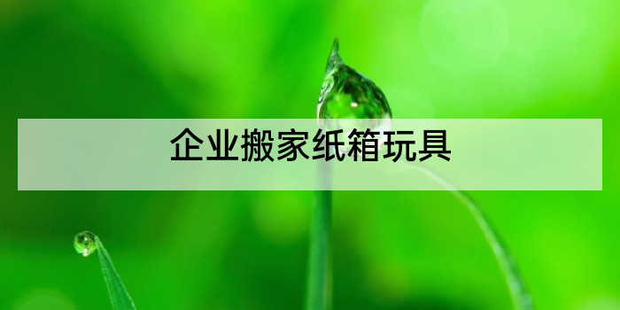 企业搬家纸箱玩具