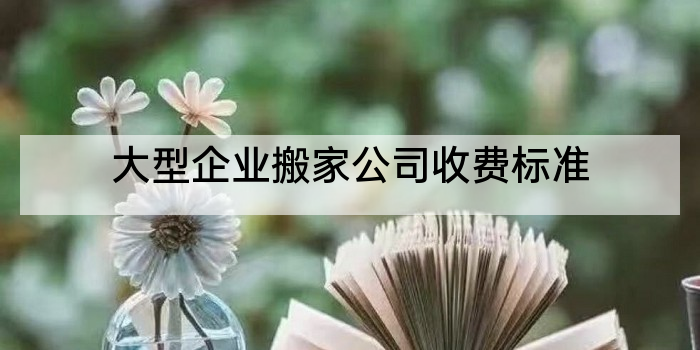 大型企业搬家公司收费标准
