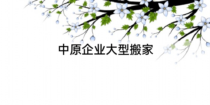 中原企业大型搬家