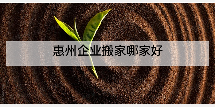 惠州企业搬家哪家好