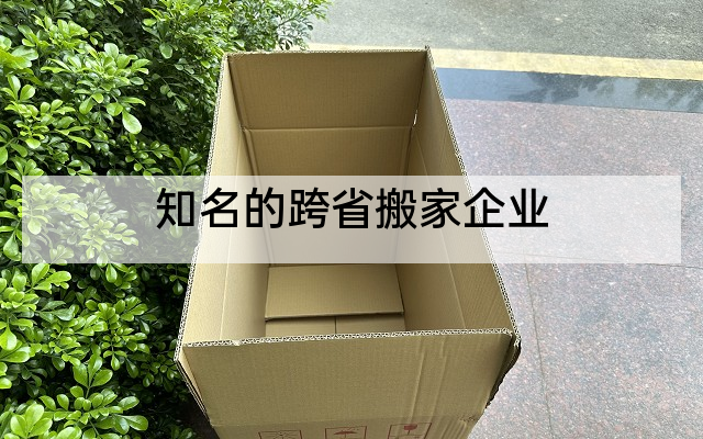知名的跨省搬家企业