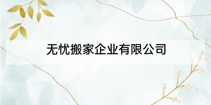 无忧搬家企业有限公司