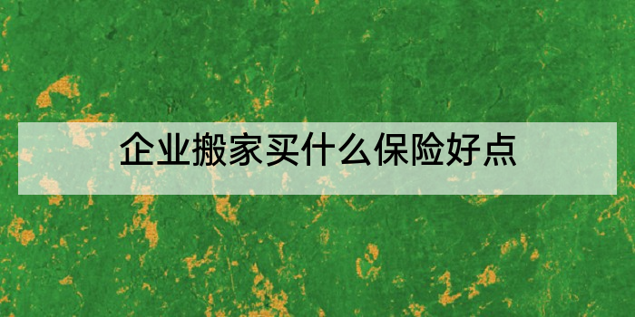 企业搬家买什么保险好点