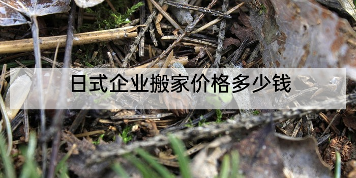 日式企业搬家价格多少钱
