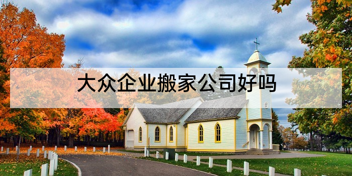 大众企业搬家公司好吗