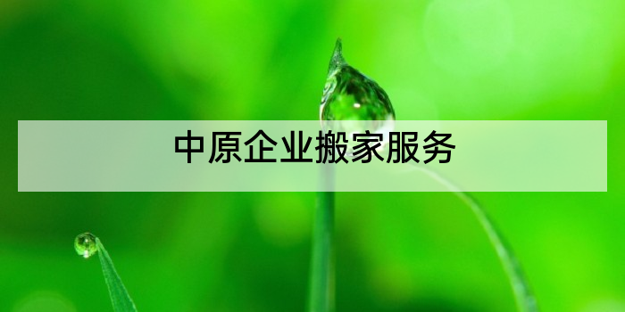 中原企业搬家服务